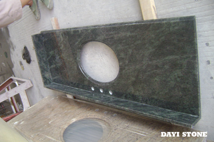 Vanitytop Tropical Green Granite Stone Top and front Ogee edge